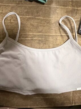 AYBL Seamless Ribbed Sports Bra -  light gray